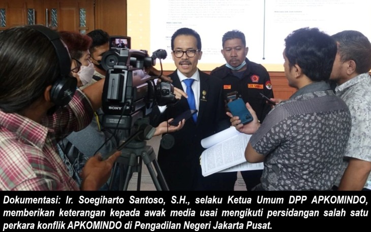 Ketua Umum DPP APKOMINDO yang sah, Ir. Soegiharto Santoso, S.H. (Hoky)
