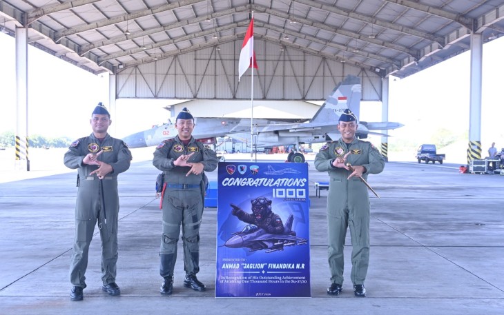 Tiga Penerbang Skadron Udara 11 Torehkan Prestasi Gemilang, Raih 1.000 Jam Terbang dan Terbang Solo Sukhoi Su-27/30