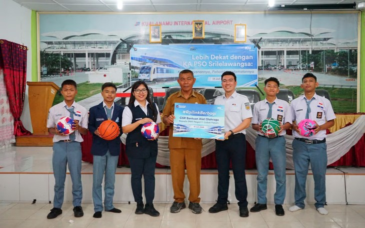 KAI Bandara Dukung Aktivitas Olahraga Pelajar SMA Negeri 1 Lubuk Pakam dan Perkuat Edukasi Keselamatan Perkeretaapian