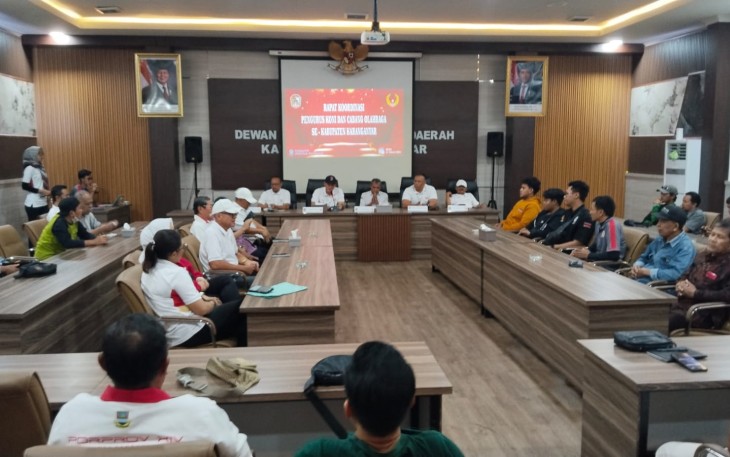 Rakor pengurus KONI dan cabang olahraga se-Kabupaten Karanganyar, Rabu (11/03/2026)