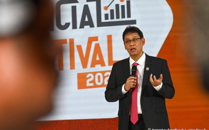 Menteri Keuangan (Menkeu) Purbaya Yudhi Sadewa dalam Jogja Financial Fertival pada Jumat (22/05)