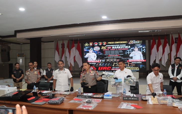 Kapolda Gorontalo Pimpin Press Release Ungkap Kasus 3C