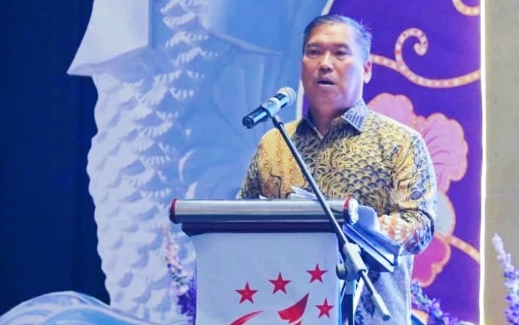 Wagub Kepri Nyanyang Haris saat menghadiri Resepsi Hari Kebangsaan Singapura ke-61 Tahun di Radisson Hotel Batam, Kamis (3/9/2026). Dalam kesempatan tersebut, Nyanyang menegaskan kedekatan Batam dan Singapura menjadi modal strategis untuk memperkuat kerja sama, investasi, dan kolaborasi digital.