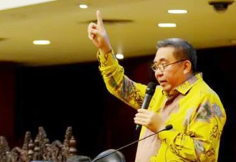 Gubernur Ridwan Mukti saat diskusi sosialisasi 4 pilar kebangsaan, good governance, dan pencegahan korupsi di Gedung Nusantara V, DPR RI Jakarta Pusat, Senin (06/03/2017).
