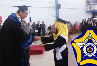 Wisuda lulusan Pasca Sarjana, Sarjana,  Sarjana Profesi dan Vokas,  periode 81 tahun 2017, di Gedung Serba Guna UNIB, pada Rabu (26/4).