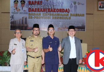 Rapat Koordinasi Daerah (Rakorda) Badan Kepegawaian Daerah (BKD) Se-Provinsi Bengkulu, Senin (15/05)