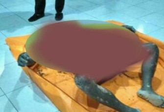 Mayat tanpa identitas saat ditemukan