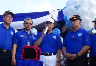 Plt Gubernur Bengkulu Rohidin Mersyah hadiri launching keselamatan berlalulintas.
