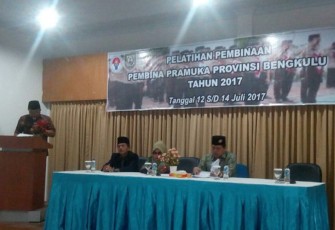 Pembinaan Gerakan Pramuka di Hotel Gading, Rabu (12/7/2017).