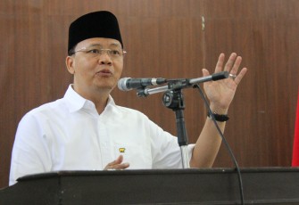 Plt Gubernur Bengkulu Rohidin Mersyah pada Rakerda TP PKK Provinsi Bengkulu 2017, Rabu (26/07).