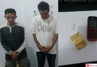 Tersangka dan Barang Bukti diamankan BNNK Bengkulu Selatan