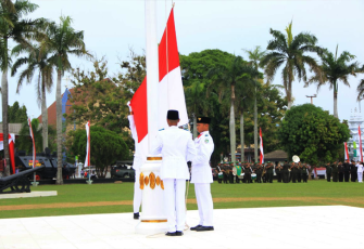 Upacara HUT RI ke-72 di Lapangan Balai Raya Semarak Bengkulu, Kamis(17/8).