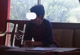 EK, terduga pelaku persetubuhan anak dibawah umur