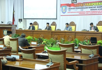 Rapat Paripurna Istimewa Penyampaian Rekomendasi DPRD Provinsi Bengkulu terhadap Laporan Keterangan Pertanggungjawaban.