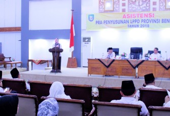 Asistensi Pra LPPD Provinsi Bengkulu tahun 2018, di Gedung Serba Guna Pemprov Bengkulu, Rabu (16/5/2018).