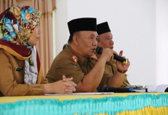 Sekda Provinsi Bengkulu Nopian Andusti hadir dan Menyampaikan Materi Tentang Issu Strategis Perencanaan Dalam Pembangunan Provinsi Bengkulu, di Ruang Kelas Diklat PIM IV.