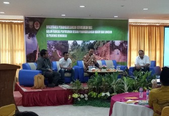 TOR Diseminasi penanggulangan kerusakan DAS dalam rangka penyusunan grand design penanggulangan bencana banjir dan longsor di Provinsi Bengkulu, di hotel kawasan Pantai Panjang Bengkulu, Jumat (27/7/2018).