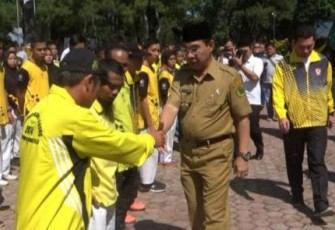 Bupati Rejang Lebong Ahmad Hijazi Lepas Kontingen Atlet Peserta Porprov