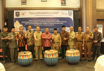 Foto Bersama saat launching Penggunaan Aplikasi SiCantik Cloud Se-Provinsi Bengkulu.