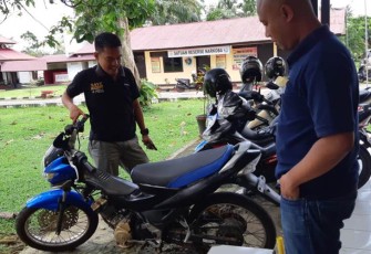Barang bukti motor diamankan di Polres Bengkulu Selatan