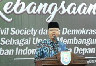 Gubernur Bengkulu Rohidin Mersyah saat hadir dalam acara Orasi Kebangsaan 2019 KAHMI Bengkulu