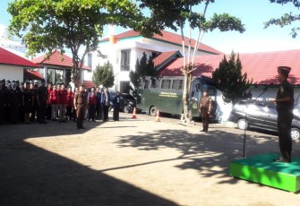 Kejari Bengkulu saat gelar apel pagi, Senin (11/02/2019)