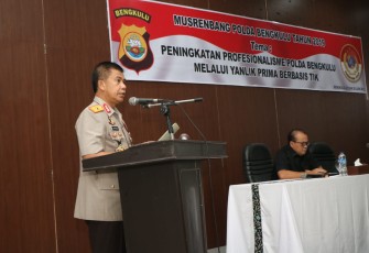 Kapolda Bengkulu Brigjen Pol. Drs. Supratman, MH Buka Musrembang Polda Bengkulu Tahun 2019 