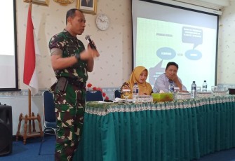 Pihak Koramil 08/Jakarta Timur saat memberikan Pemahaman dihadapan siswa siswi SMA 44 Malaka Jaktim