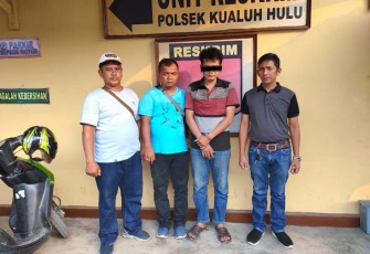 Pelaku saat diamankan