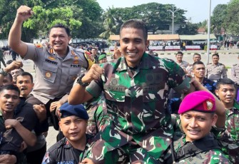 Kodim 0503/JB Bersama Tiga Pilar Gelar Kegiatan Olahraga Bersama