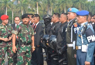 Panglima TNI Gelar Pasukan Pam Pelantikan Presiden dan Wakil Presiden