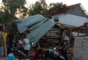 Rumah warga yang terdampak puting beliung