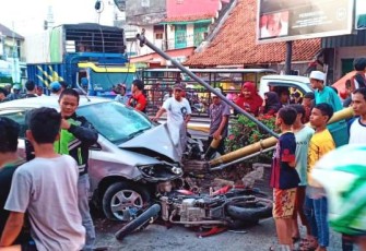 Kondisi tempat kejadian pasca terjadi kecelakaan