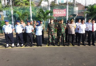 Danramil Matraman Hadiri Apel Siaga Pengukuhan Satuan Operasional Kepatuhan Internal Lapas Salemba