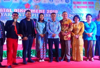 Dandim 0209/LB menghadiri perayaan Natal Oikumene Tahun 2019 bersama Komponen Masyarakat Labuhanbatu.