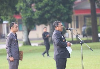 Sekretaris Daerah Lampung Barat Akmal Abdul Nasir Jadi Inspektur Upacara Peringatan Hari Anti Korupsi 2019