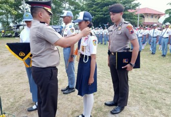 Kapolres Batang AKBP Edi S Sinulingga Dalam Jumpa Gembira Patroli Keamanan Sekolah 