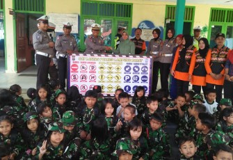 Satlantas Polres Lampung Barat Ajarkan Anak Sadar Lalulintas Sejak Dini