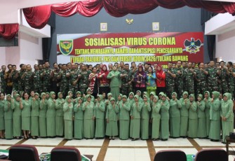 Dinas Kesehatan Tuba Beri Penyuluhan Tentang Virus Corona Kepada Anggota PNS & Persit KCK Kodim 0426/Tuba