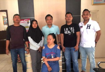 Wanita Penyebar Video Asusila saat diamankan