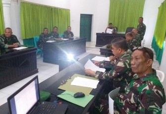 Dandim Letkol Inf Kusnandar Hidayat pimpin sidang jabatan Bintara dan Tamtama