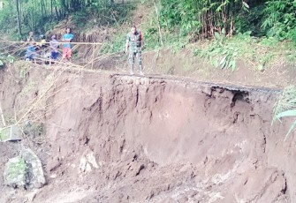 Kondisi lokasi saat longsor