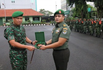 Kodim 0504/Jakarta Selatan Gelar Upacara Korp Raport Pelepasan Pasi Intel Pindah Satuan