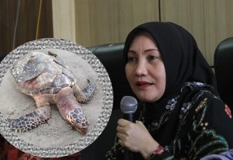 Asisten II Setda Provinsi Bengkulu Yuliswani saat gelar press release