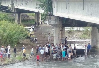 Pasca kejadian warga ramai mendatangi lokasi
