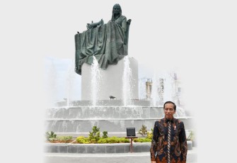 Presiden Joko Widodo saat berada di Bengkulu