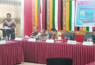 Wakil Bupati Aceh Singkil Sazali saat membuka kegiatan pekan panutan penyampaian SPT tahunan daerah setempat.