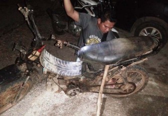 Motor pelaku yang berhasil diamankan polisi