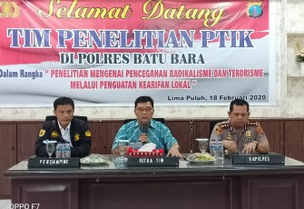Kapolres Batu Bara Terima Tim Peneliti Pusat Studi Terorisme dan Radikalisme
