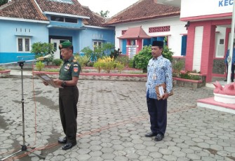 Danramil 22 Wonosari Jadi Irup Upacara Bendera di Kecamatan